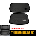 Miniatyrbilde 1 av 7: TPE Matte foran og bak for Tesla Model 3 Model Y Mattetilbehør Bagasjeromsbrett Gulvmatte [GKS] model 3  set