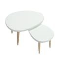 1Set 1:12 Dockskåp Triangel Soffbord Datorbord Te White