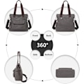 Miniatyrbilde 7 av 7: Canvas Tote Bag Skulderveske Crossbody Bag Liten Håndveske Multi-lomme Topphåndtak Arbeidsvesker for Kvinner {GKS}