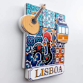 Pikkukuva 4 / 5: 3D Lissabon Portugali Jääkaappimagneetti Turistimatkamuisto Käsintehty Resi