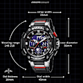 Miniatyrbillede 4 af 5: Quartz Armbåndsur Sport Smael Militær Hær Ur Alarm Dobbelt Display LED Elektronisk Ur 8069 Vandtætte Ure til Mænd BRANCH
