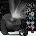 Miniatyrbillede 1 af 6: Natlampe Galaxy Projektor Stjerneklar Himmel Projektor Black