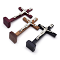Miniatyrbillede 5 af 5: Kryds Bordplade Dekoration Krucifiks Jesus Statue SORT Black