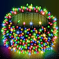 Miniatyrbilde 1 av 5: Lysende 300 LED julelys, 30,5 meter sammenkoblingsbare, vanntette flerfargede Multicolored 1000 LEDs