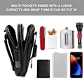 Pikkukuva 4 / 5: Taktisen vyön laukku Nylon vyölaukku - Musta - Monitoiminen Molle EDC Gadget-laukku ulkoiluun, vaellukseen, vuorikiipeilyyn ja pyöräilyyn