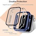 Miniatyrbilde 5 av 7: Herdet glass + deksel for Apple Watch-etui Tilbehør 45 mm 41 mm 42 mm 38 mm PC-deksel iWatch 6 5 4 se 44 mm 40 mm Transparent Transparent 19 Series 7-8-9 41mm