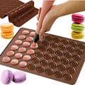 Miniatyrbild 1 av 11: Macaron Bakplåt i Silikon - 48 Platser