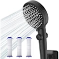 Miniatyrbilde 1 av 5: Dusjhode med filter, høytrykks spare-dusjhode, stoppknapp, 5 justerbare spraymoduser [GKS]