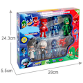 Miniatyrbilde 3 av 5: 6-pak Pj Masks Catboy Kappa Actionfigurer Lekefigur for Barn 60 pcs