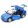 Miniatyrbild 1 av 3: Helt ny 1:32 Tesla Model X leksaksbil i metall, gjutna och leksaksbil, gratis frakt, leksaker för barn, barnpresenter, leksaker för pojkar Blue
