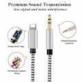 Miniatyrbillede 2 af 3: Aux-kabel til iPhone, Aux-lydadapterkabel kompatibelt med iPhone 14 13 12 11 XS XR X 8 7 6【GKS】