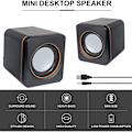 Miniatyrbillede 5 af 9: USB stereo højttalersystem med 3,5 mm lydjacks til tilslutning til bærbar computer, notebook eller stationær computer, volumenkontrol