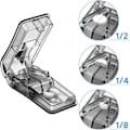 Pikkukuva 5 / 5: Tablettien jakaja teräsuojuksella, lääke-vitamiinijakaja (musta) [GKS] Black