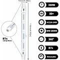 Miniatyrbilde 2 av 4: 300W dimbar halogenlampe varmhvit AC220-240V J118 lineær (5 stk)
