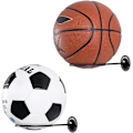 Miniatyrbild 1 av 4: Väggmonterade Bollhållare - 2-pack Bollställ Platssparande Väggmontering Displayförvaring Fotboll Sovrumstillbehör (Svart)