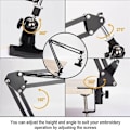 Miniatyrbillede 4 af 5: Justerbar bordstativ til broderi, stativ til broderiramme, justerbart metalstativ til broderiramme Fo()