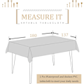 Miniatyrbilde 2 av 5: 137*180cm PVC Dugg Bordduk Festlig Vaskbar Rektangulær