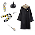Pikkukuva 1 / 2: 6 kpl aikuisille ja lapsille tarkoitettu taikurivelhon puku Halloween-karnevaalijuhlapuku Kivat puvut Harry Potterille shut up