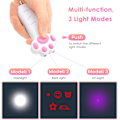 Pikkukuva 2 / 7: Kissalelu laser 7 in 1 LED-osoitin tassun muotoinen, 3 valaistustilaa