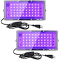 Miniatyrbilde 1 av 7: 1/2 STK 50W Svart Lys UV Spot Vanntett IP65 UVA Blacklight Svart Utendørs svart[GKS] black 1pc