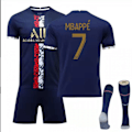 Miniatyrbillede 1 af 2: -23 Paris Special Edition Trøjesæt Børn Voksne Fodboldtrøje Træningstrøje No.7 MBAPPE No.7 MBAPPE 22