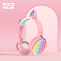 Miniatyrbild 5 av 8: Fidget Hörlurar Leksak Headset för Barn, Trådlösa Bluetooth Hörlurar Pop Bubble On-Ear Hörlurar Fidget Leksak Regnbågsfärg Fidget Headset för Barn blue