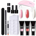 Miniatyrbild 2 av 2: 11st Nagel Förlängningslim Set DIY 15ml 3 Färg Nagel Fil Borste Verktygskit för Hemmasalong