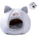 Miniatyrbilde 3 av 6: Kattgrotte katteseng koselig hule med avtakbar myk innerpute sovepose kattetelt kattekurv dyreseng for soving for små til mellomstore katter
