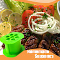 Pikkukuva 2 / 5: Cevapcici-puristin, manuaalinen makkarakone, lihantäyttökone, manuaalinen salamikone, vihreä