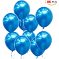 Miniatyrbild 1 av 5: Blå ballonger, 100 st blå latex heliumballonger för bröllop pojke 1-årsdag Babyshower Dop Konfirmation Festdekoration Blå