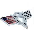 Pikkukuva 1 / 5: 3D-metallinen V8 USA -lippu moottoripyörän auton tarra logo tunnusmerkki