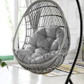 Pikkukuva 1 / 5: Riipputuolin pehmusteen korvaus, yhteensopiva hengittävän tuolimatton kanssa, sopii ulko- ja sisäkäyttöön, vaaleanharmaa Light Grey Custom Size Weight