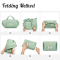 Miniatyrbillede 2 af 10: Stor Kapacitet Foldbar Rejsetaske Dame Rejsetasker - Spot Salg Light Green