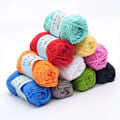 Miniatyrbild 2 av 7: 10-pack Bomullsgarn, Bomullsvirkning, Virkningsgarn 150g Multicolor multicolor