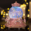 Miniatyrbild 7 av 7: Presentask speldosa karusell färgljus enhörning musik snöglob lämplig för flickor babysyster födelsedag mors dag present
