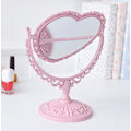 Miniatyrbild 5 av 5: 1-pack Enkel och vacker hjärtformad kosmetisk spegel, rosa
