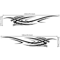 Miniatyrbillede 2 af 5: 2 stk. 94,4'' Universelle Flamme Grafiker Bil Auto Karosseri Sidesticker Flamme Racing