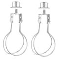 Lampskärmshållare adapterkit - 2-pack (Silver)