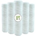 Miniatyrbillede 3 af 3: Sæt med 5 Spiral Vandfilterpatroner Anti-Sediment 9 3/4 tommer 3/4 - 20 mikron Kompatibel med 10 tommer filtre Fremstillet i Frankrig - Shlm