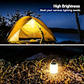 Miniatyrbillede 2 af 5: Genopladelig Campinglampe, Genopladelig LED Campinglampe - Varmt Hvidt Lys, Justerbar Lysstyrke, Vandafvisende Bærbar Teltopsætning til Camping/Fiskeri