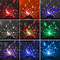Miniatyrbillede 3 af 7: Natlampe til børn, Børnenatlampe, Stjernenatlampe, Nebulastjerneprojektor 360 graders rotation - 4 LED-lys 12 lysfarver