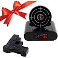 Miniatyrbild 1 av 5: Mål Alarmklocka, Kreativ Pistolskytte Alarm Personlig 12 Timmar Digital Display för Tunga Sovare, Nyhetspresent för Pojkar Flickor (Svart...