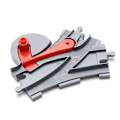 Miniatyrbillede 3 af 5: Duplo Togspor Blokke Krydsdele Jernbaneswitch Byggestenar Gave[C]