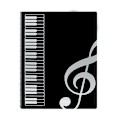 Miniatyrbilde 1 av 2: A4-størrelse notearkmappe sider musikkfilmappe tom plast konsertkormappe pianonotemappe musikkfiloppbevaringsmappe
