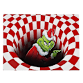 Pikkukuva 1 / 3: Grinch Joulu Ovimatto Matto Liukumaton 3D Illuusio Tervetuloa Ovimatto Joulu Kodin Sisustus Lahja A