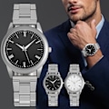 Miniatyrbillede 2 af 2: Herre Dame Casual Business Quartz Ur, Selvlysende Rustfrit Stål Armbåndsur, Gave til Far, Mor og Drenge