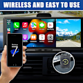 Miniatyrbillede 3 af 5: Trådløs Carplay Adapter, 2025 Opgradering 2 i 1 Smart Car Box Konverterer Kablet til Trådløs for Android Auto/Carplay, Automatisk Forbindelse Gold