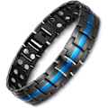 Miniatyrbillede 1 af 5: Magnetisk Armbånd til Mænd, Titanium Stål Armbånd med Magnetiske Led til Mænd, Ultra-Holdbart Dobbelt Række Magnetisk Armbånd