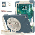 Miniatyrbilde 3 av 5: Nytt etui med håndstroppdesign for iPad 9,7 tommer med skulderstropp, justerbart stativ, pennholder, fallbeskyttelse (Kornblomstblå)