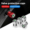 Pikkukuva 2 / 5: 4 kpl Auton Pyörän Rengasventtiilin Suojukset Pölysuojat Tarvikkeet Skoda Octavia Rapid Kodiaq Karoq Fabia Kamiq Superb Derivative Vision-Perfet -malleille 4pcs Silver